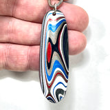 DVH Ford F150 Truck Fordite Pendant KC Assembly 73x33x4mm Sterling Silver (6110)