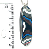 DVH Ford F150 Truck Fordite Pendant KC Assembly 73x33x4mm Sterling Silver (6110)