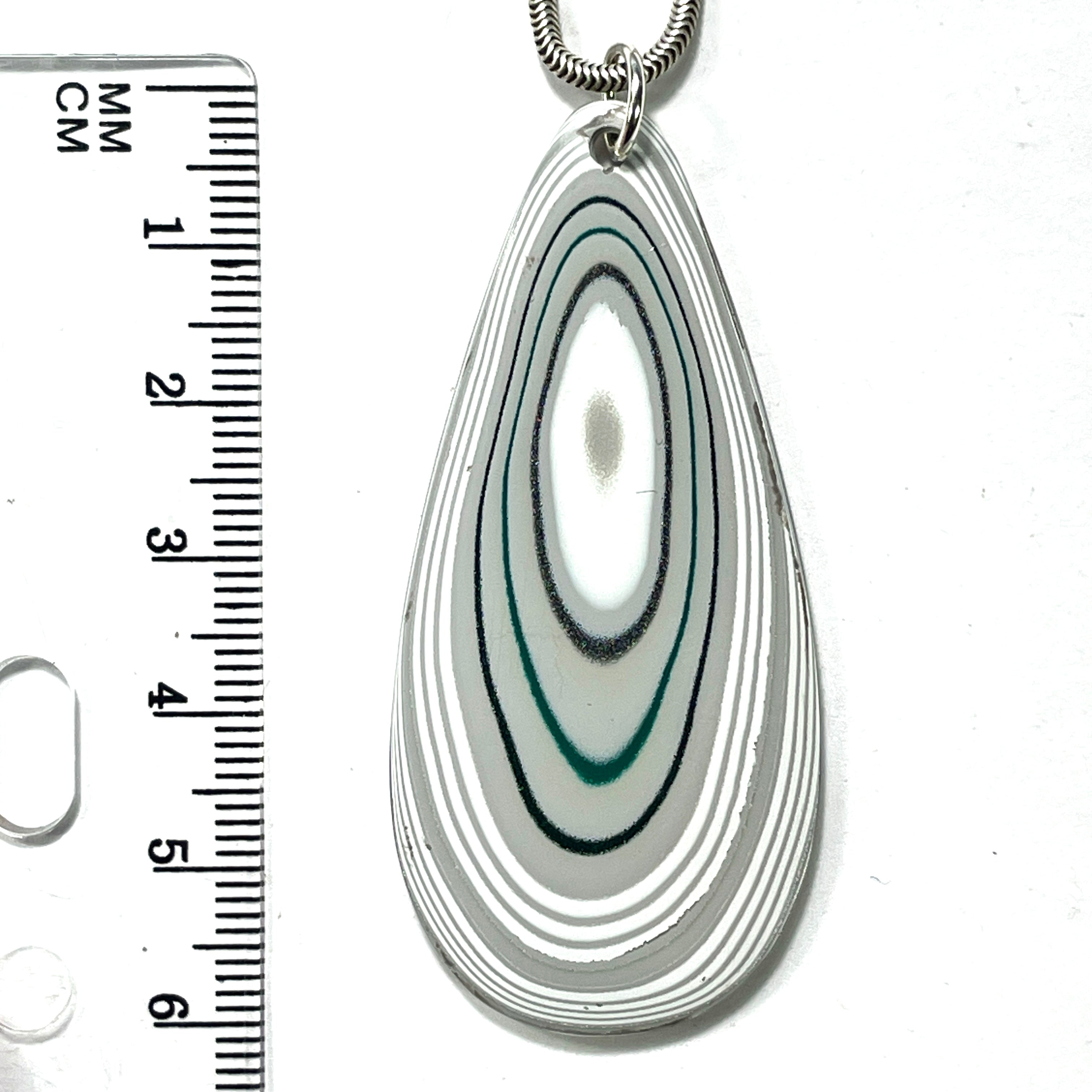 DVH Ford F150 Truck Fordite Pendant KC Assembly 60x27x4mm Sterling Silver (6111) - DVHdesigns
