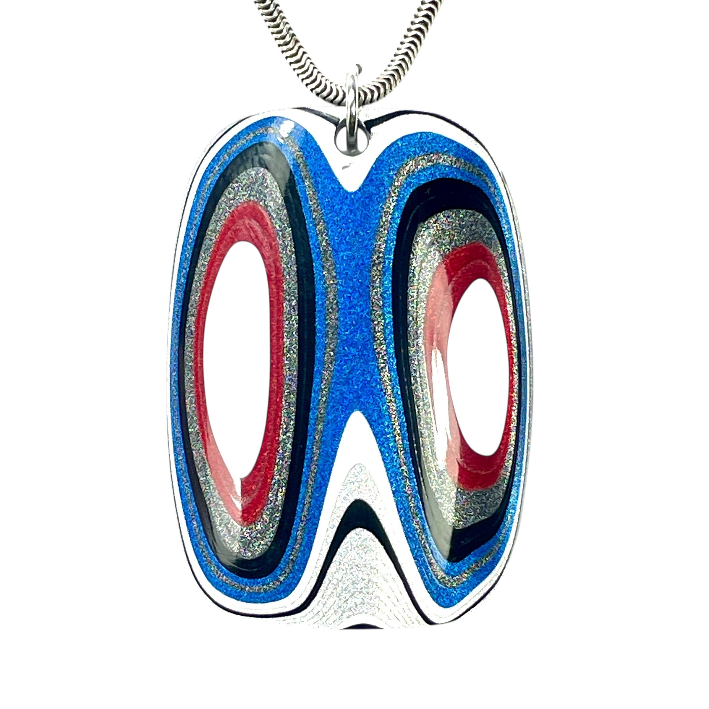 DVH Ford F150 Truck Fordite Pendant KC Assembly 44x31x2mm Sterling Silver (6112) - DVHdesigns
