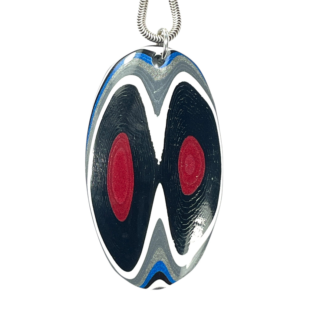 DVH Ford F150 Truck Fordite Pendant KC Assembly 51x29x4mm Sterling Silver (6115) - DVHdesigns