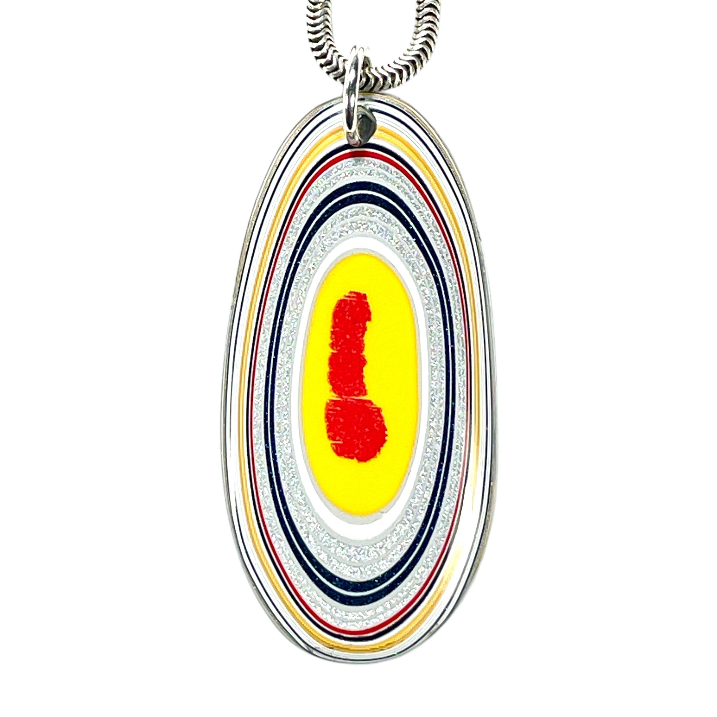 DVH Ford F150 Truck Fordite Pendant KC Assembly 41x20x4mm Sterling Silver (6119) - DVHdesigns