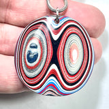 DVH Ford F150 Truck Fordite Pendant KC Assembly 38x38x4mm Sterling Silver (6120)