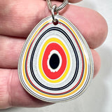 DVH Ford F150 Truck Fordite Pendant KC Assembly 36x31x4mm Sterling Silver (6121)