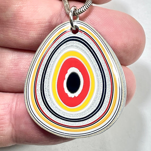 DVH Ford F150 Truck Fordite Pendant KC Assembly 36x31x4mm Sterling Silver (6121)