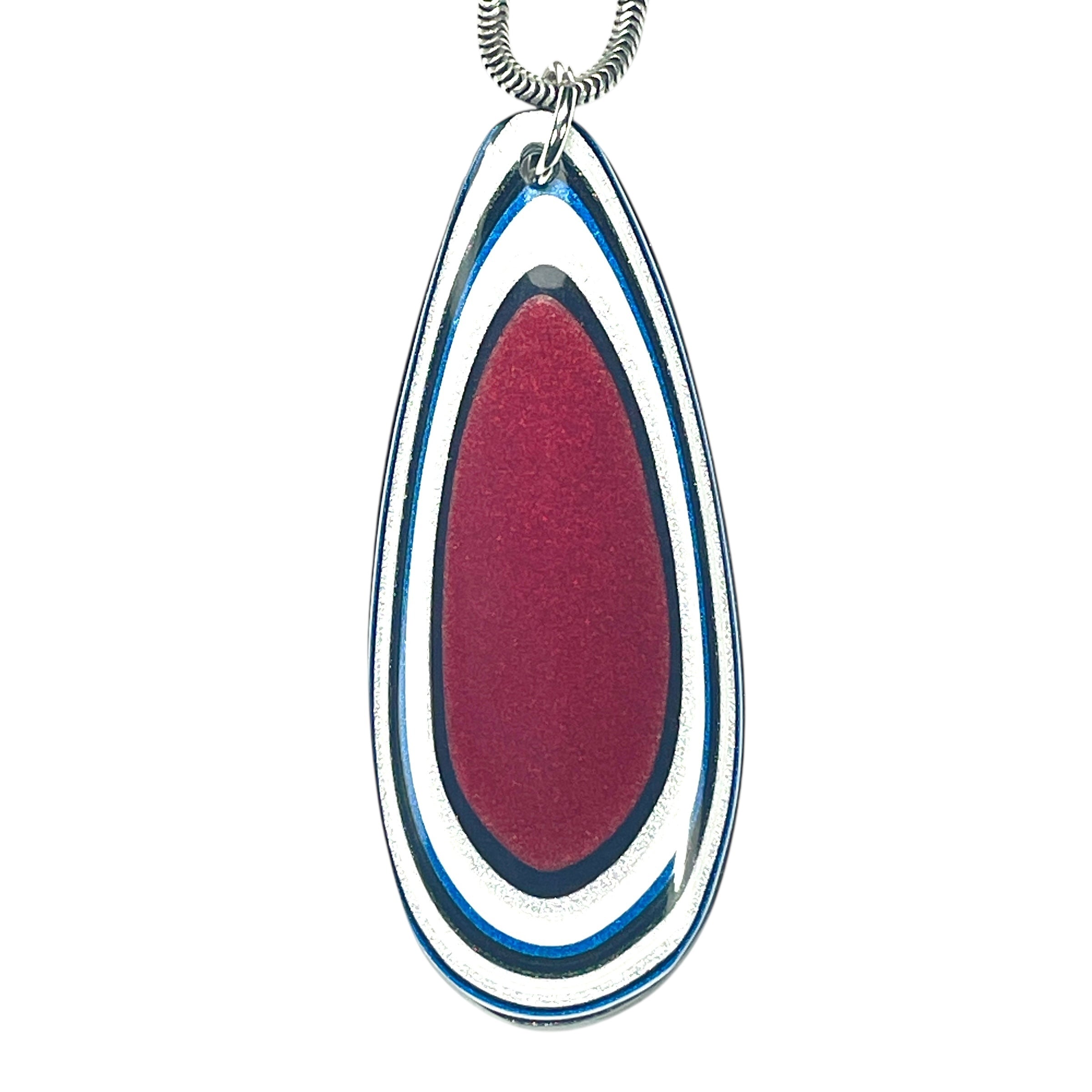 DVH Ford F150 Truck Fordite Pendant KC Assembly 52x21x4mm Sterling Silver (6125) - DVHdesigns