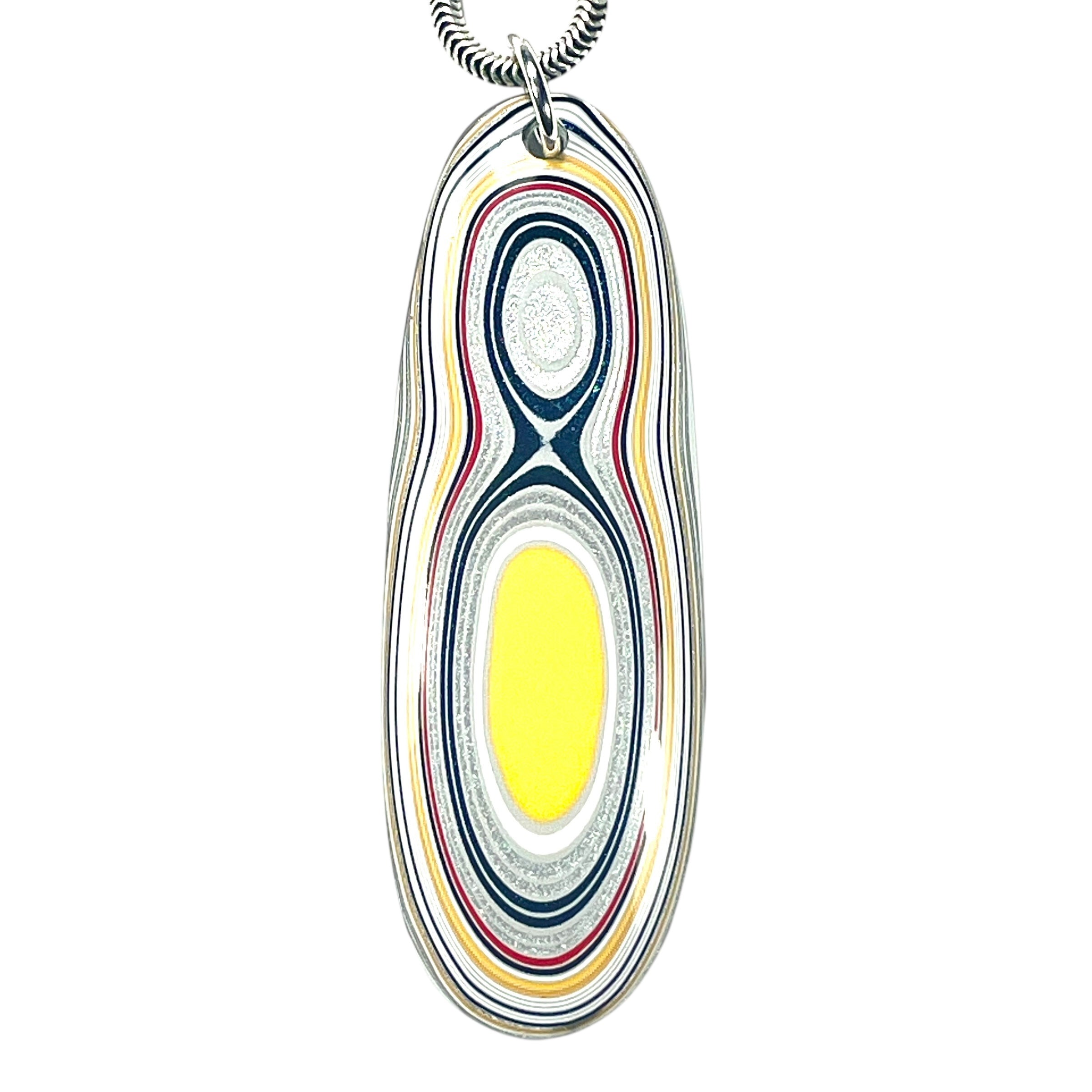 DVH Ford F150 Truck Fordite Pendant KC Assembly 52x18x4mm Sterling Silver (6126) - DVHdesigns