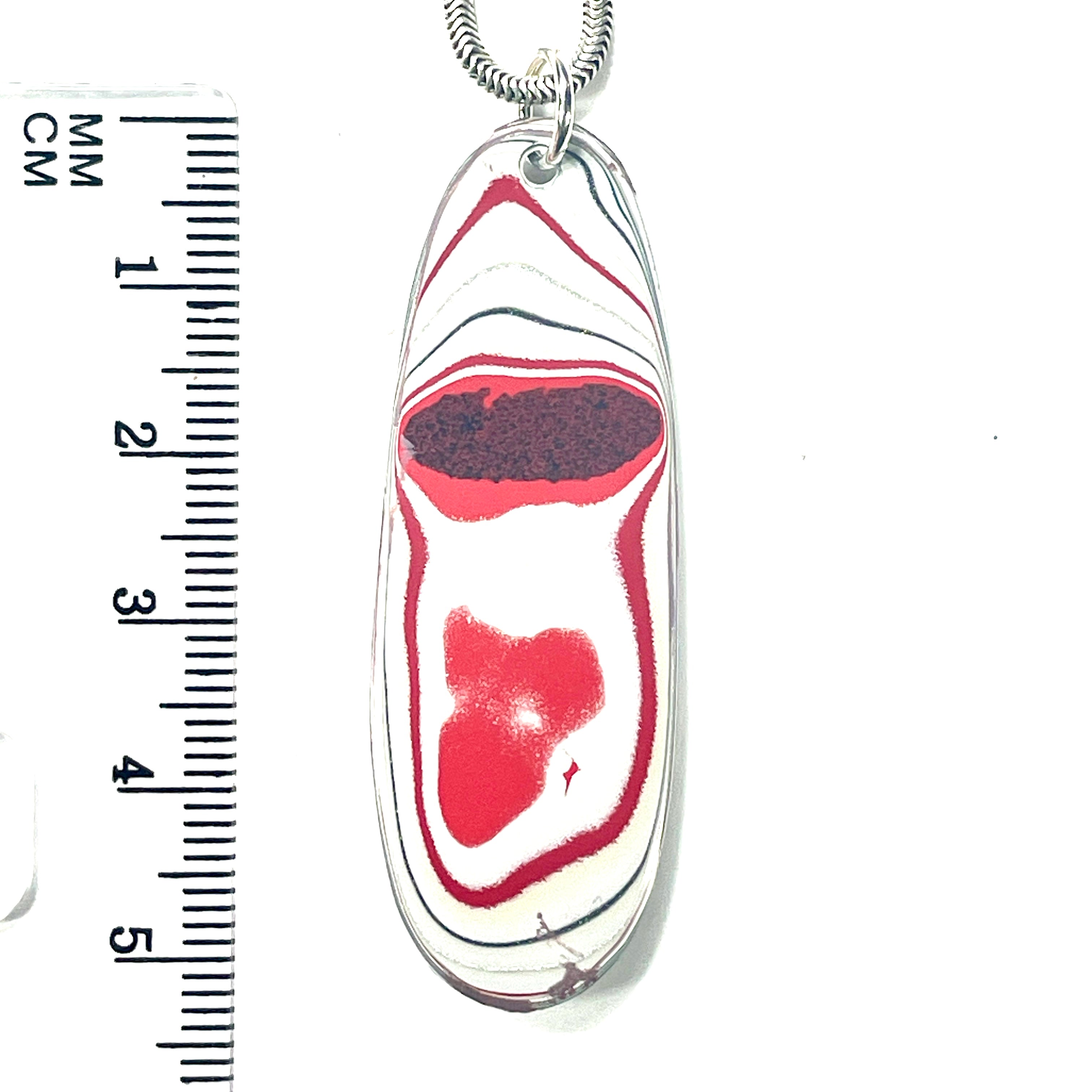 DVH Ford F150 Truck Fordite Pendant KC Assembly 52x18x4mm Sterling Silver (6126) - DVHdesigns