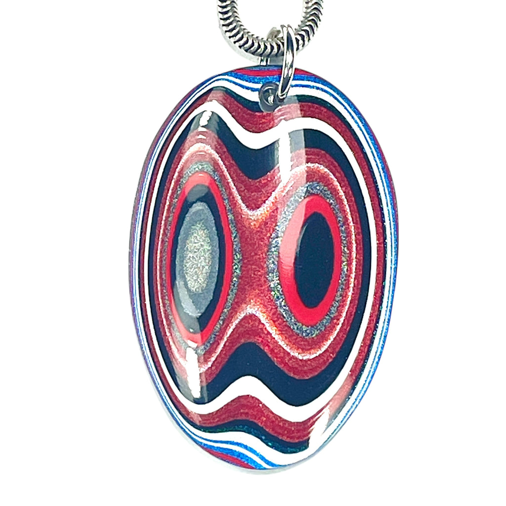 DVH Ford F150 Truck Fordite Pendant KC Assembly 35x24x4mm Sterling Silver (6131) - DVHdesigns