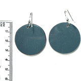 DVH Fordite Earrings Ford F150 Truck KC Assembly 33mm Rd Sterling (6137)