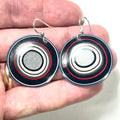 DVH Fordite Earrings Ford F150 Truck KC Assembly 33mm Rd Sterling (6139) - DVHdesigns