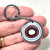 DVH Ford F150 Fordite Keychain KC Assembly 33mm Rd Silver (6141)