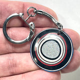 DVH Ford F150 Fordite Keychain KC Assembly 33mm Rd Silver (6142)