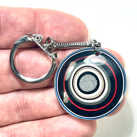 DVH Ford F150 Fordite Keychain KC Assembly 33mm Rd Silver (6143)