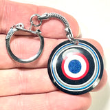 DVH Ford F150 Fordite Keychain KC Assembly 33mm Rd Silver (6144)