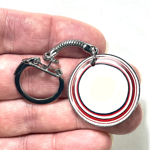 DVH Ford F150 Fordite Keychain KC Assembly 33mm Rd Silver (6145)