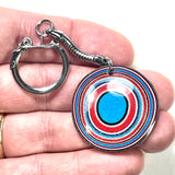 DVH Ford F150 Fordite Keychain KC Assembly 33mm Rd Silver (6146)