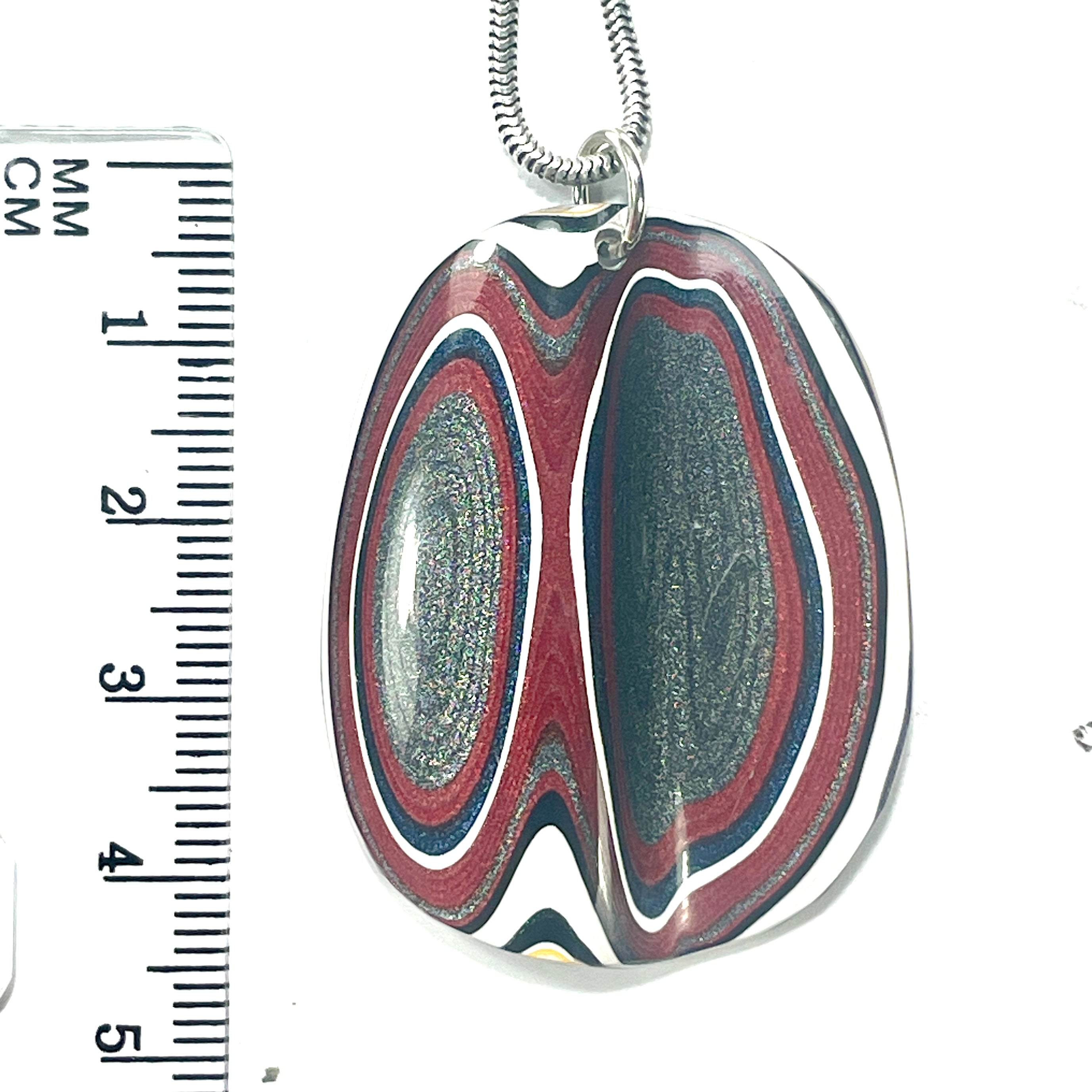 DVH Fordite Pendant Ford F150 Truck KC Assembly mm Sterling Silver 42x32x5mm (6409) - DVHdesigns