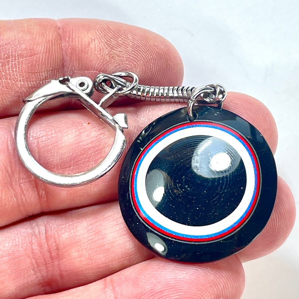 DVH Ford F150 Fordite Keychain KC Assembly 33mm Rd Silver (6541) - DVHdesigns
