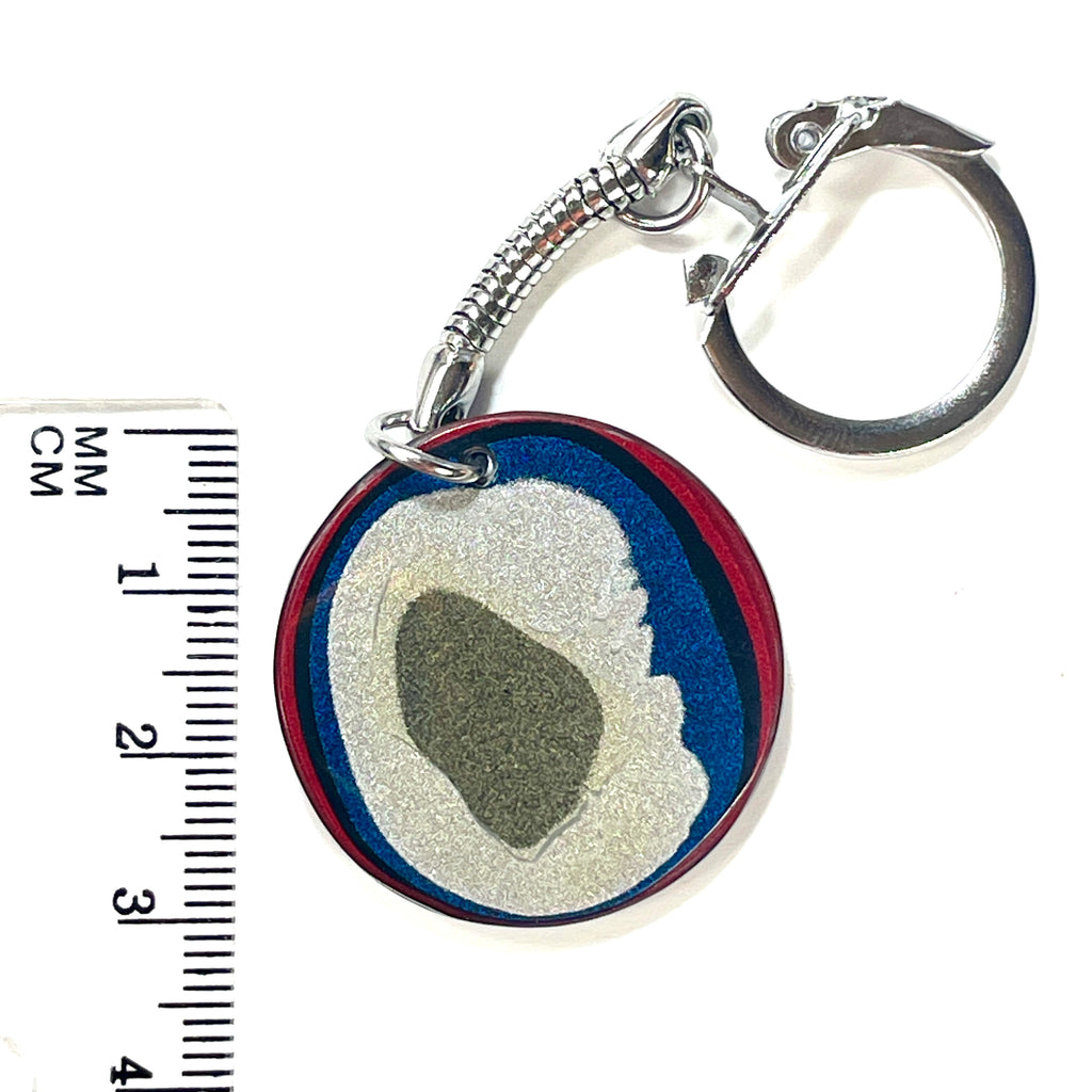 DVH Ford F150 Fordite Keychain KC Assembly 33mm Rd Silver (6541) - DVHdesigns
