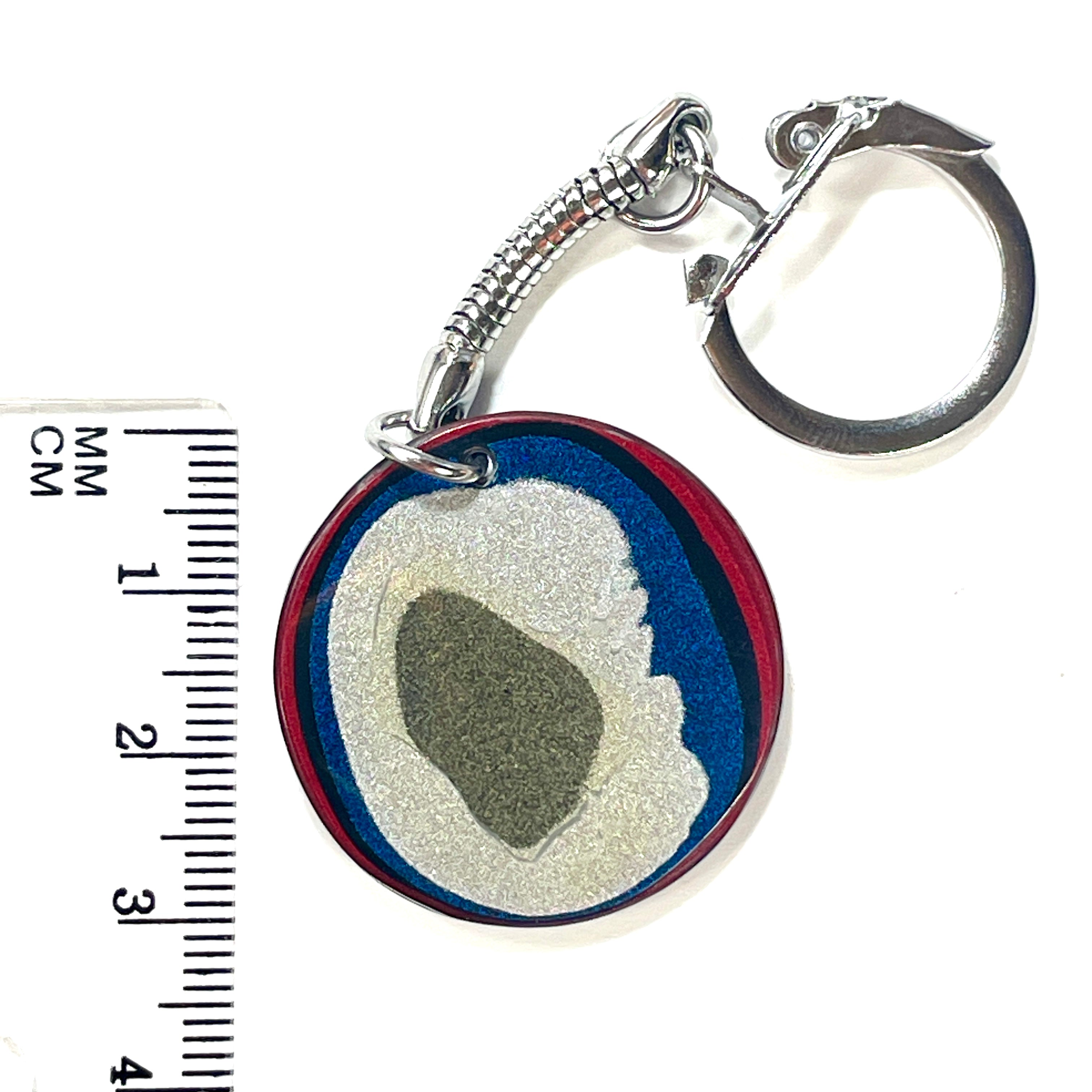 DVH Ford F150 Fordite Keychain KC Assembly 33mm Rd Silver (6541) - DVHdesigns