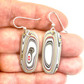 DVH Genuine Ford F150 Fordite Earrings Sterling KC Assembly 36x14mm (6712)