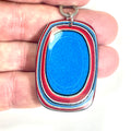 DVH Ford F150 Truck Fordite Pendant KC Assembly Sterling Silver 46x31x4mm (6740)