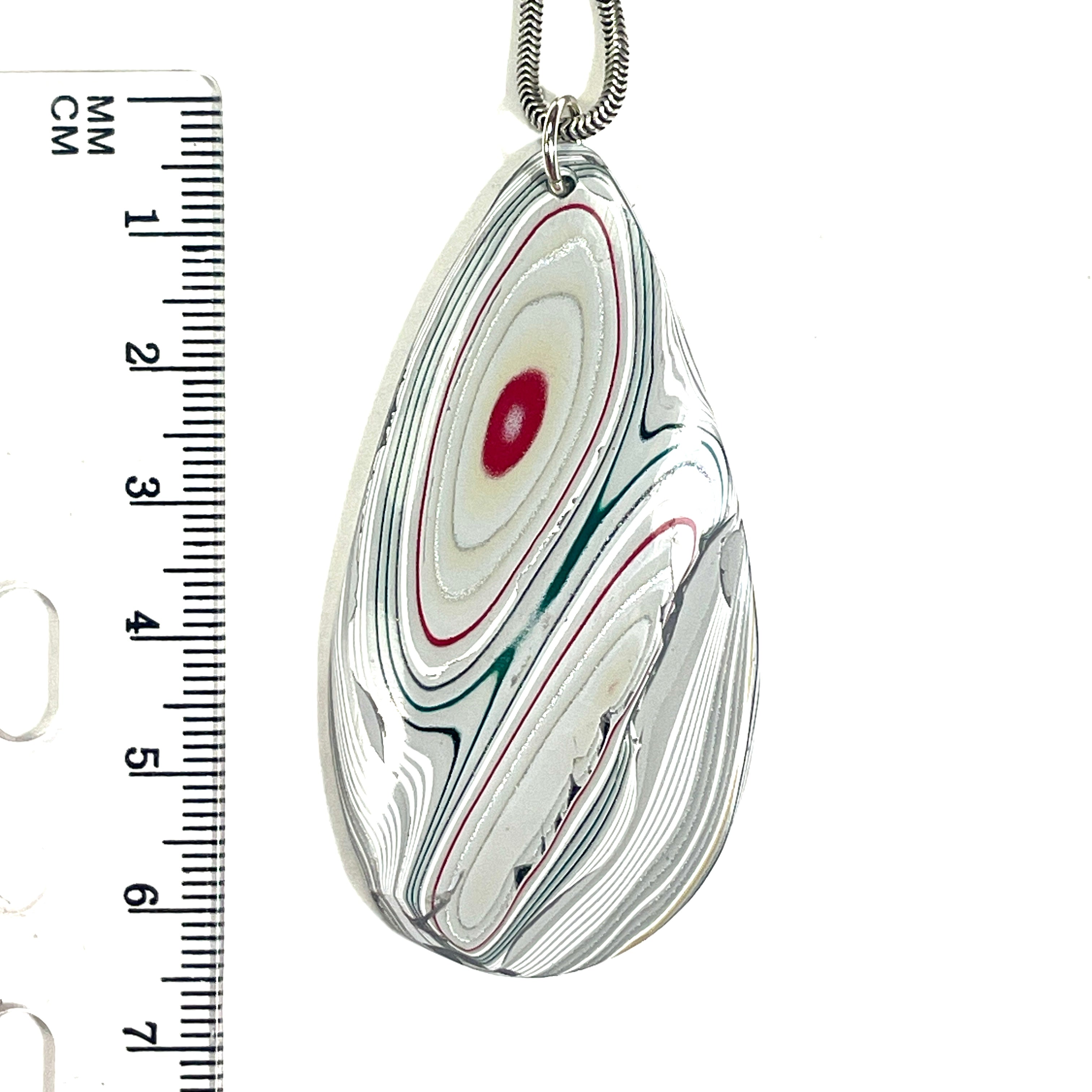 DVH Ford F150 Truck Fordite Pendant KC Assembly Sterling Silver 61x32x4mm (6741)