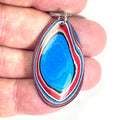 DVH Ford F150 Truck Fordite Pendant KC Assembly Sterling Silver 41x24x3mm (6743)