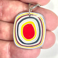 DVH Ford F150 Truck Fordite Pendant KC Assembly Sterling Silver 30x27x3mm (6744)