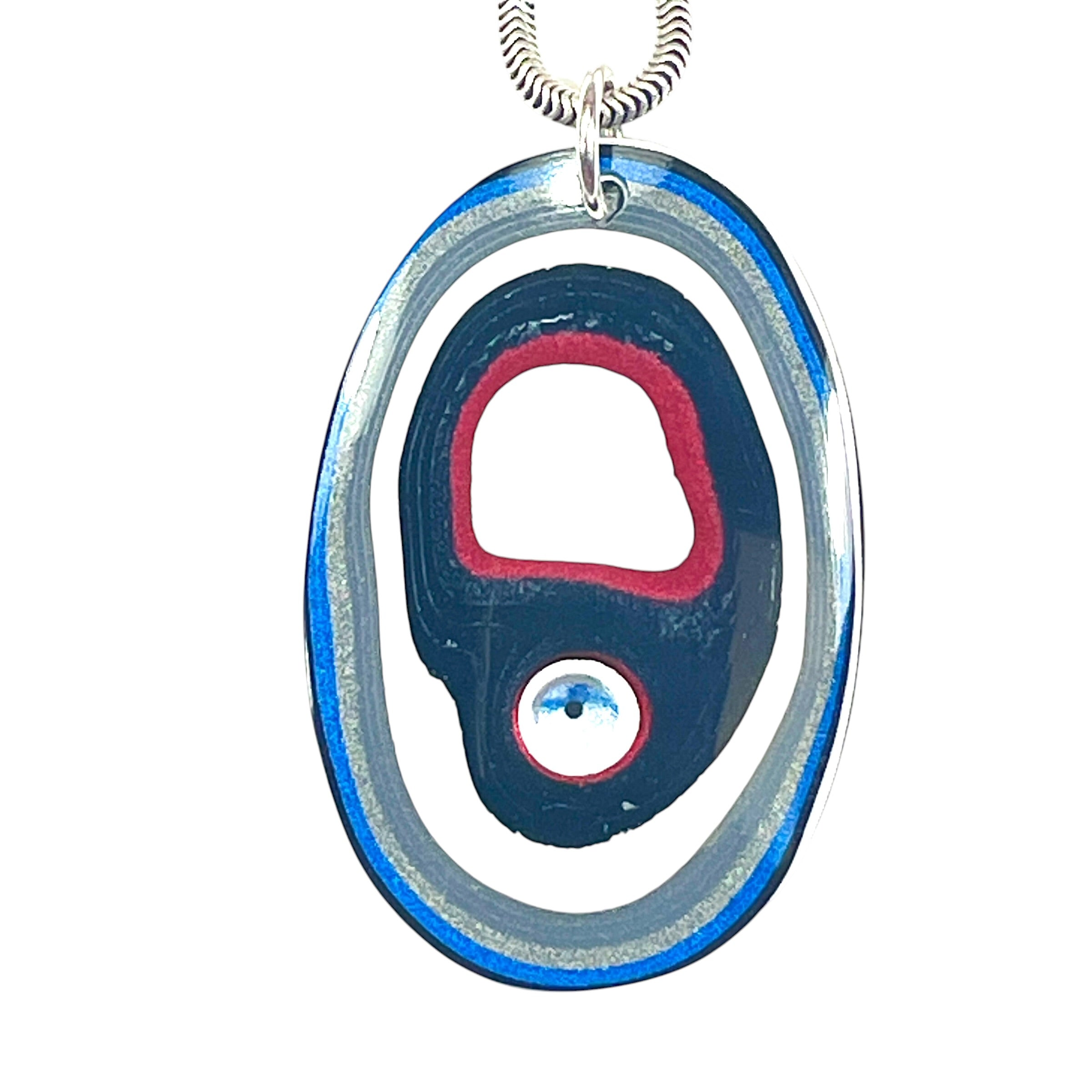 DVH Ford F150 Truck Fordite Pendant KC Assembly Sterling Silver 40x26x3mm (6747)