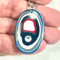 DVH Ford F150 Truck Fordite Pendant KC Assembly Sterling Silver 40x26x3mm (6747)