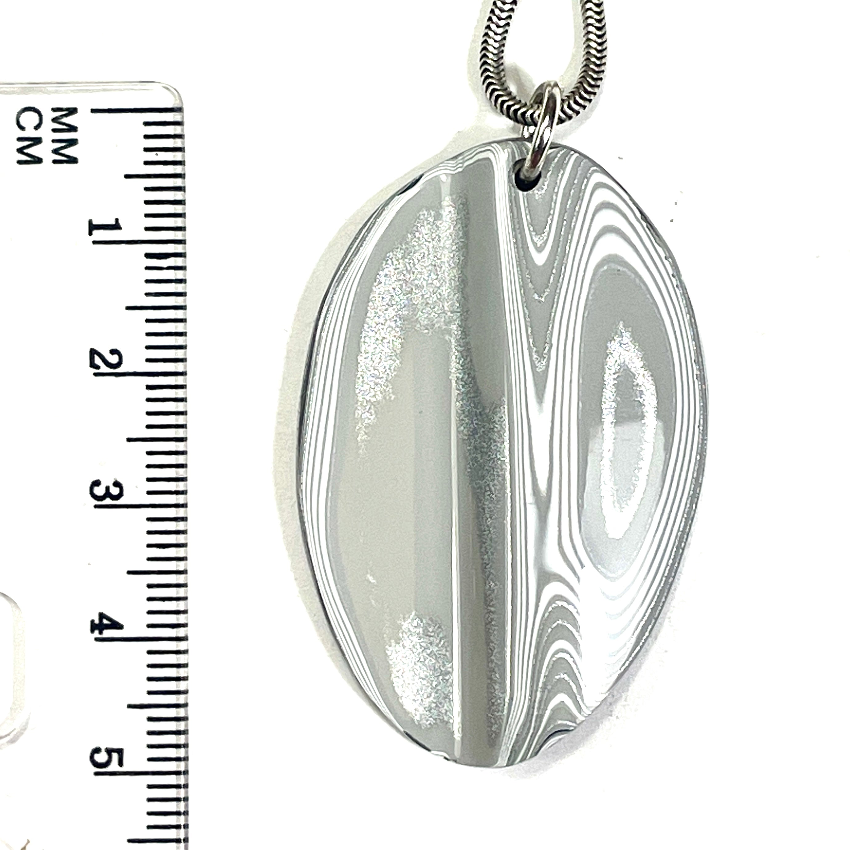 DVH Ford F150 Truck Fordite Pendant KC Assembly Sterling Silver 46x30x3mm (6748)