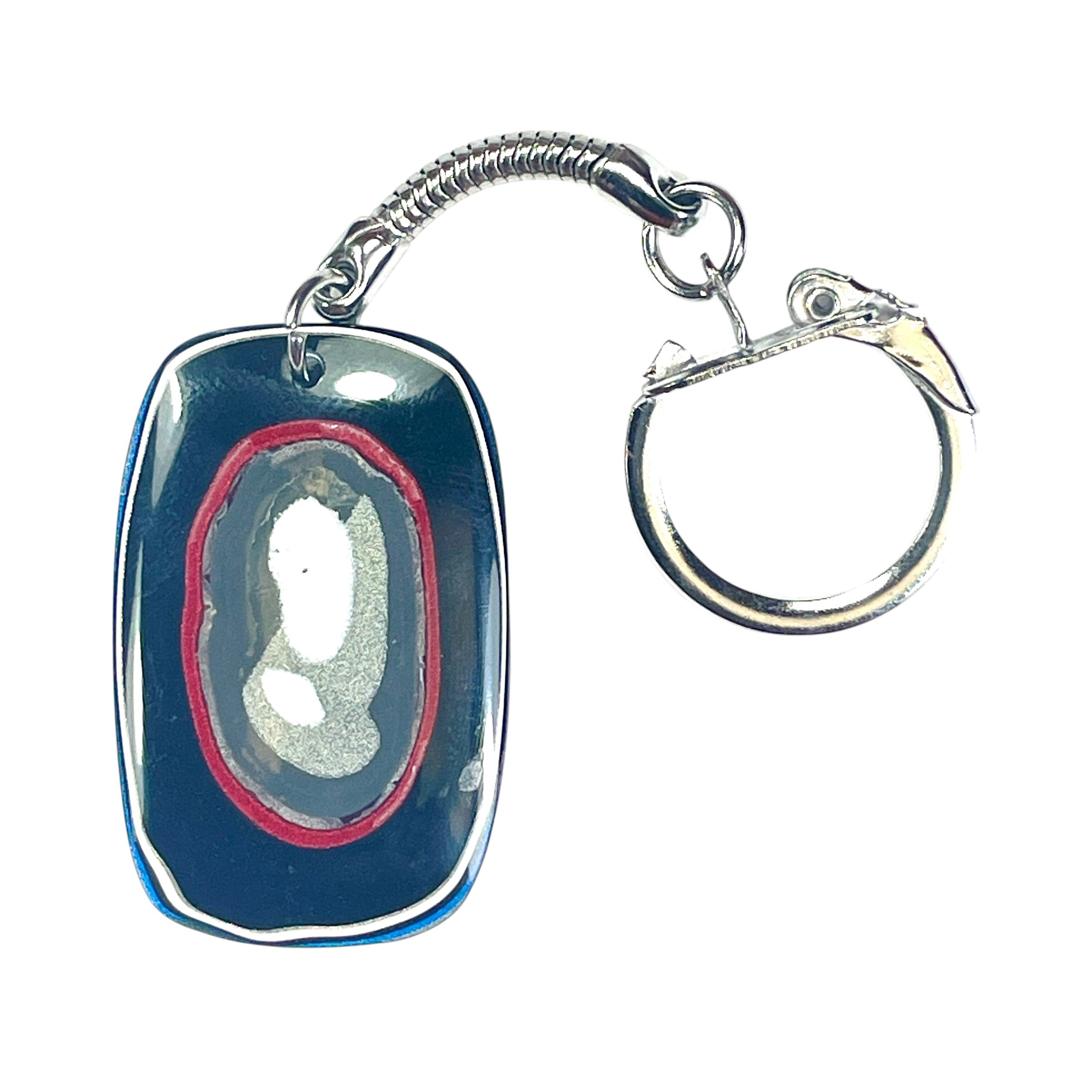 DVH Ford F150 Fordite Keychain KC Assembly Silver 40x25x4mm (6750)