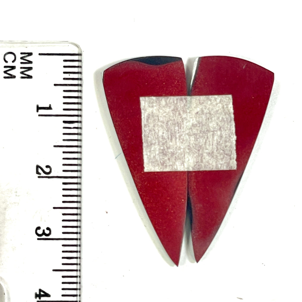 DVH Genuine Ford F150 Fordite Matched Pair of Cabochons 33x12x4mm (6889)