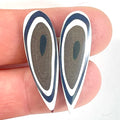 DVH Genuine Ford F150 Fordite Matched Pair of Cabochons 37x11x12mm (6893)