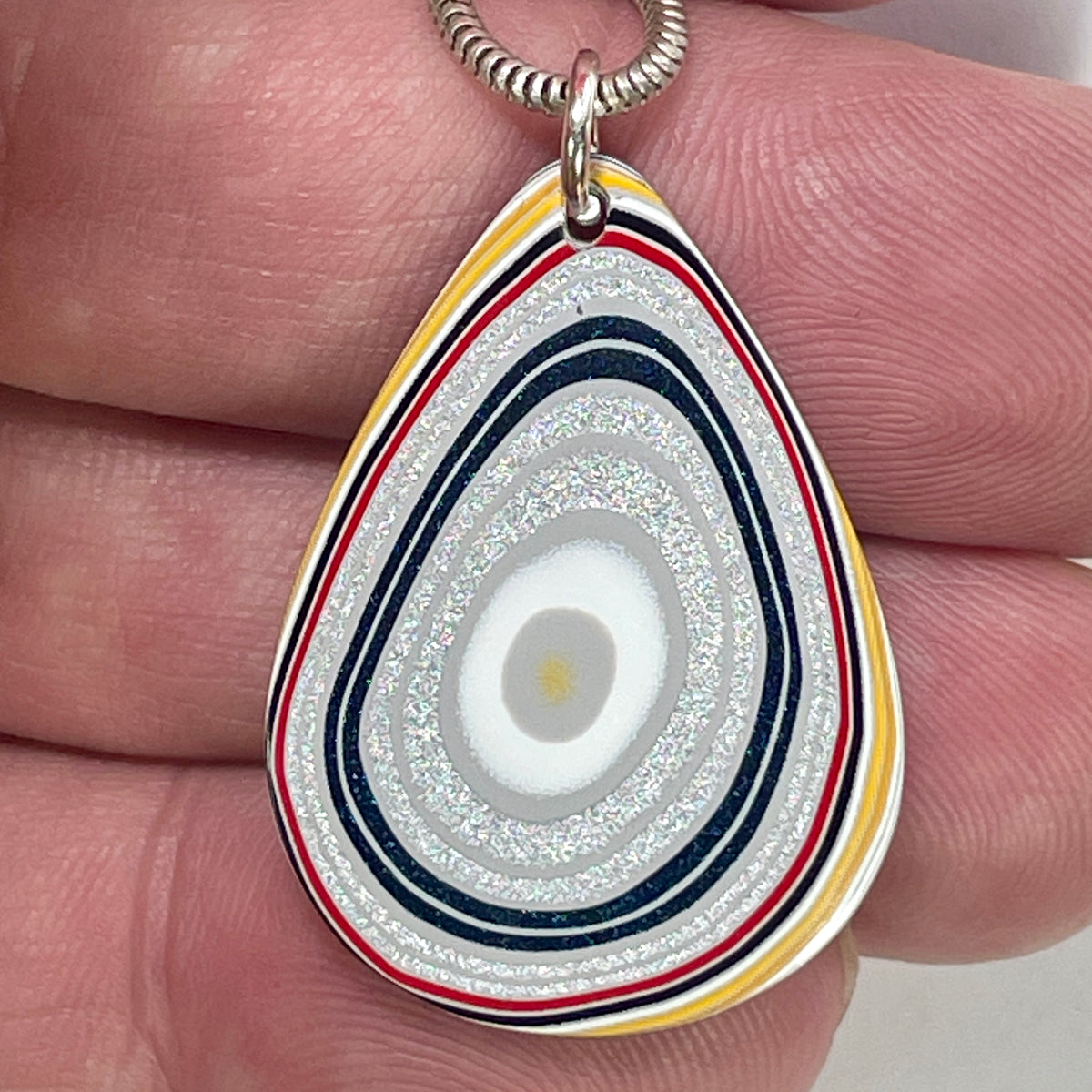 DVH Genuine Ford F150 Fordite Pendant KC Assembly 32x23x3mm (6922)