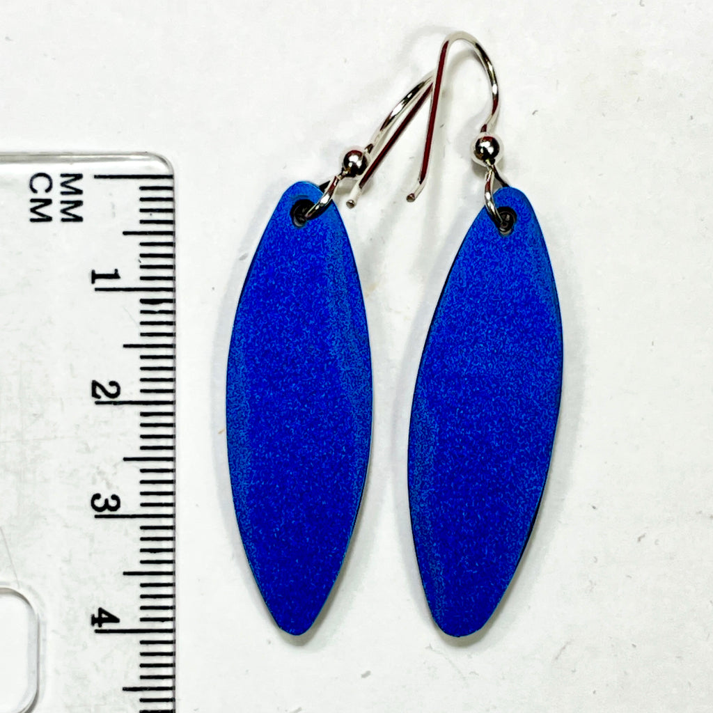 DVH Genuine Ford F150 Fordite Sterling Dangle Earrings 33x12x3mm (6962)