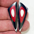 DVH Genuine Ford F150 Fordite Matched Pair of Cabochons 40x12x3mm (6970)