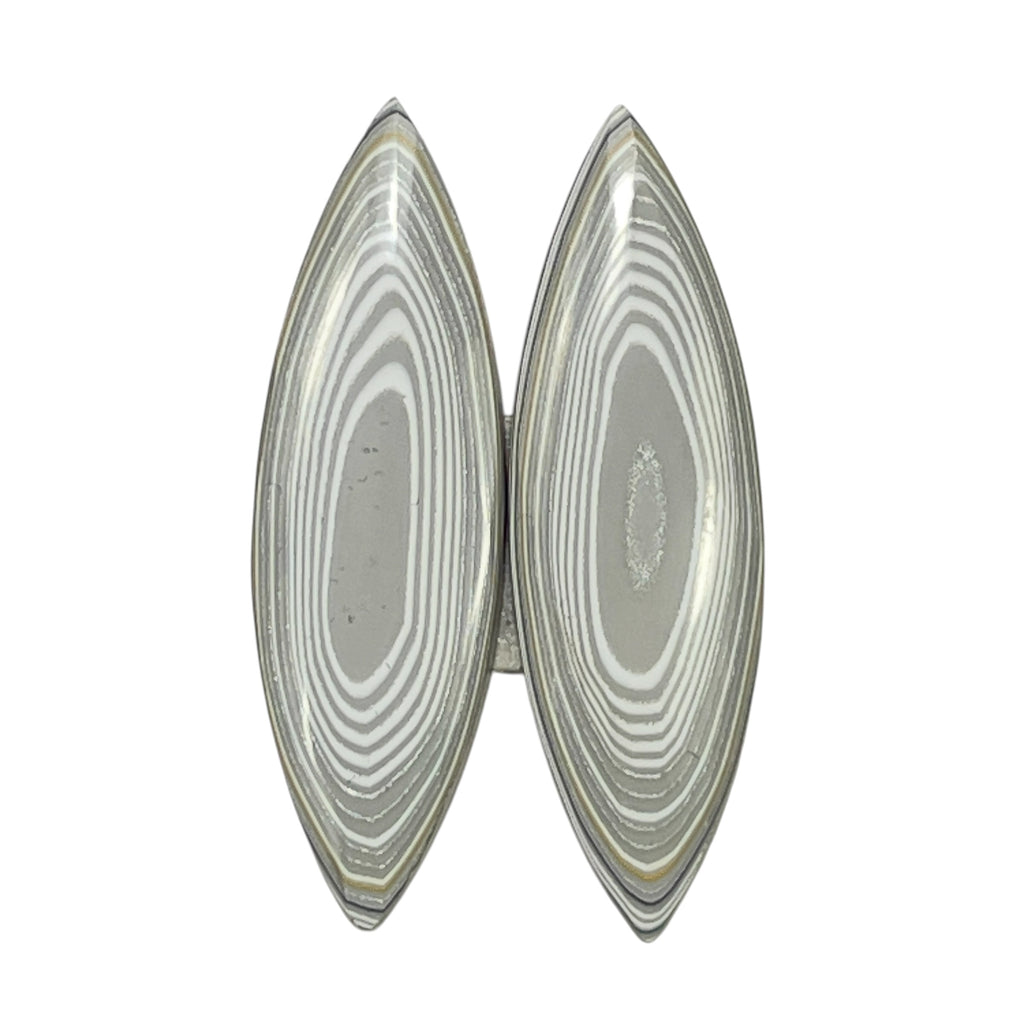 DVH Genuine Ford F150 Fordite Matched Pair of Cabochons x12x3mm (6972)