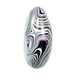 DVH Genuine Michigan Fordite Cabochon High Dome Lustre MOPAR 32x15x6mm (6070)