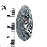 DVH Genuine Michigan Fordite Cabochon High Dome Lustre MOPAR 32x15x6mm (6070)