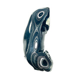 DVH Black Fordite Crown of Silver Sheen Polished Specimen Rough (6276)