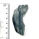 DVH Black Fordite Crown of Silver Sheen Polished Specimen Rough (6276)