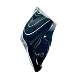 DVH Black Fordite Crown of Silver Sheen Polished Specimen Rough (6277)