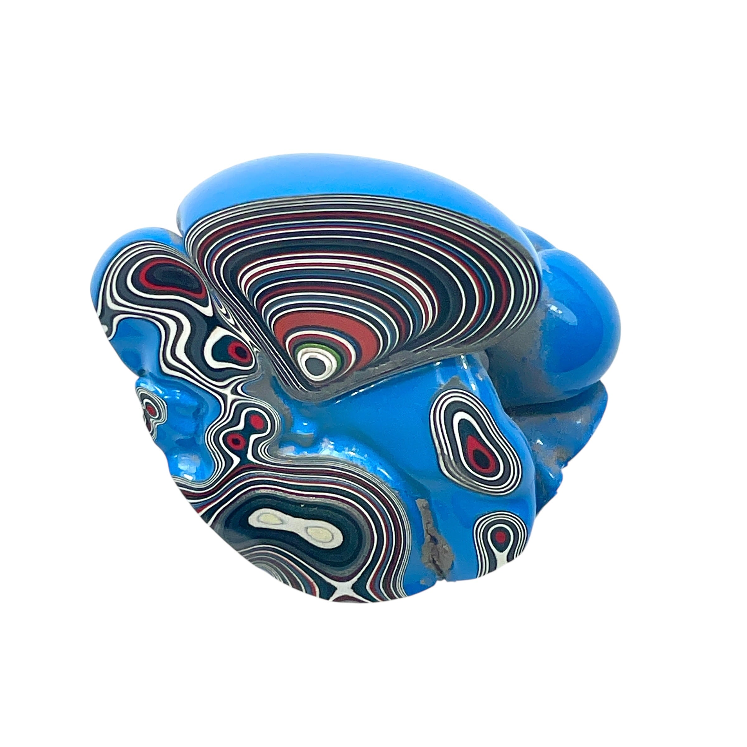 DVH Grabber Blue Ford Mustang Fordite Specimen Polished Face Michigan (6340) - DVHdesigns