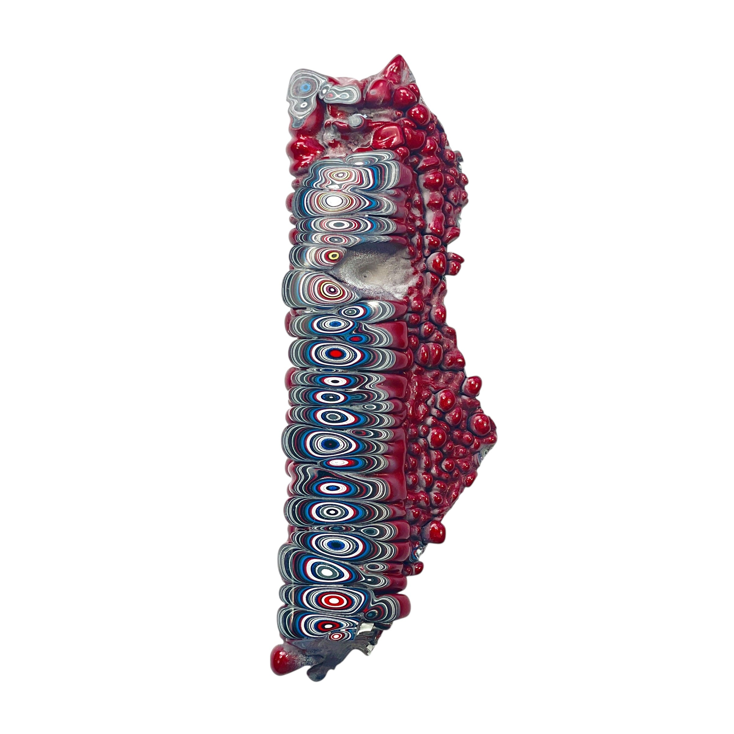 DVH Rapid Red Ford Mustang Fordite 20 Eye Specimen Polished Face (6341) - DVHdesigns