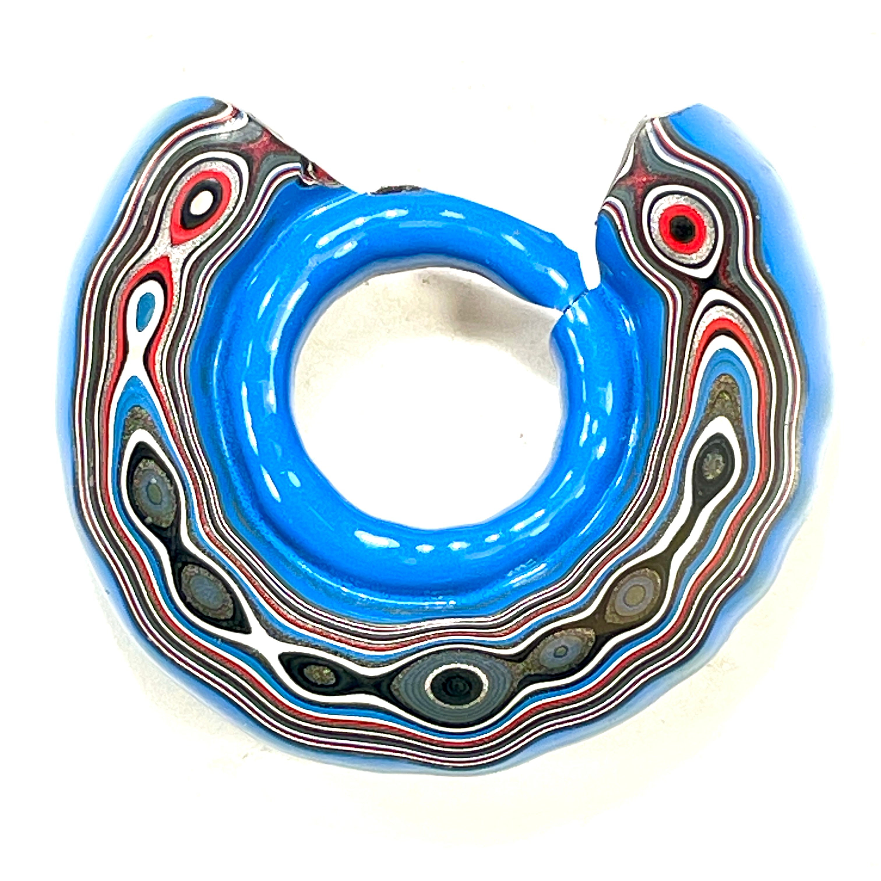 DVH Grabber Blue Ford Mustang Fordite Buck Hole Specimen Polished Face Michigan (6352) - DVHdesigns