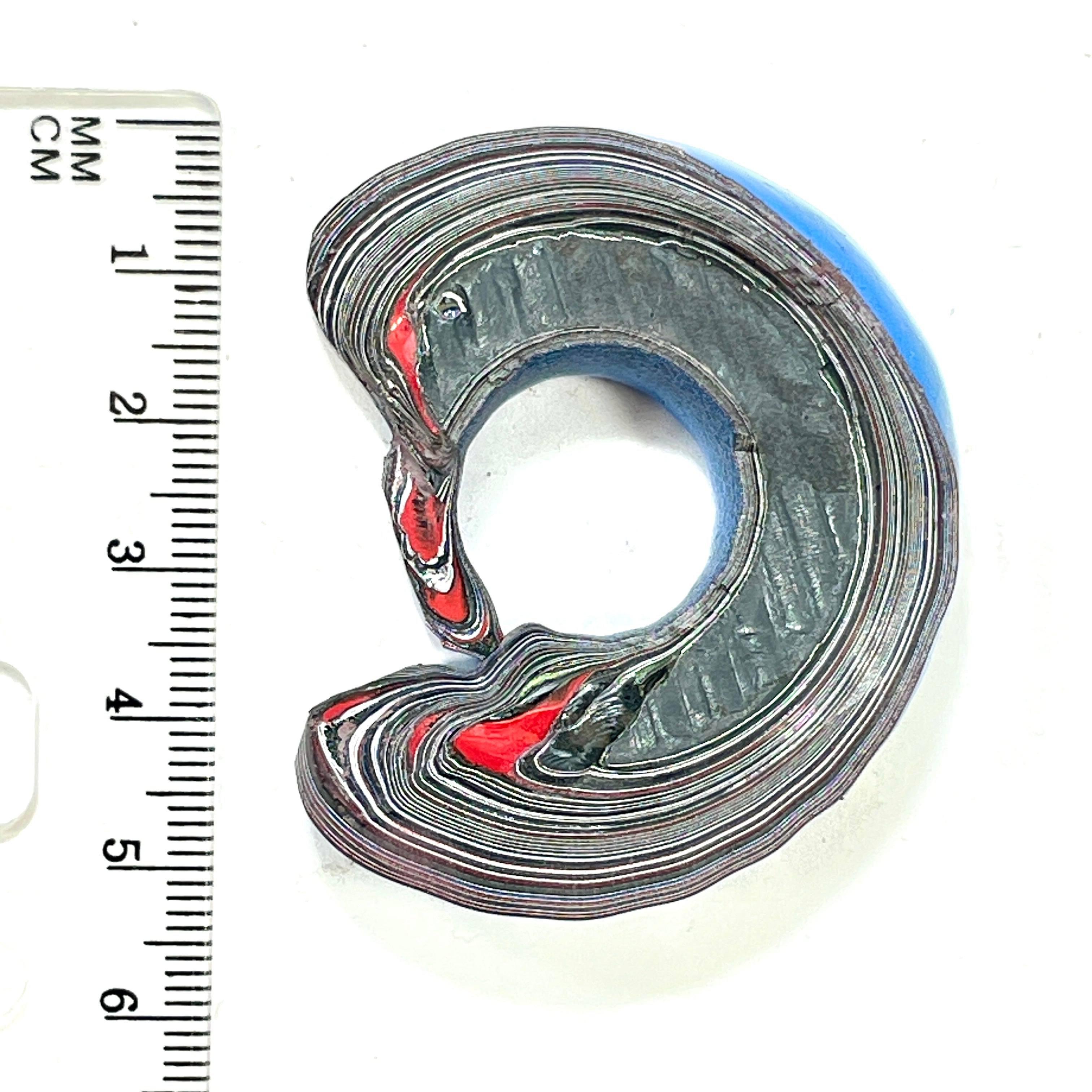 DVH Grabber Blue Ford Mustang Fordite Buck Hole Specimen Polished Face Michigan (6352) - DVHdesigns