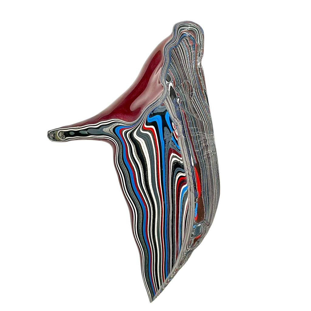 DVH Rapid Red Ford Mustang Fordite Stalactite Specimen Polished Face (6354) - DVHdesigns